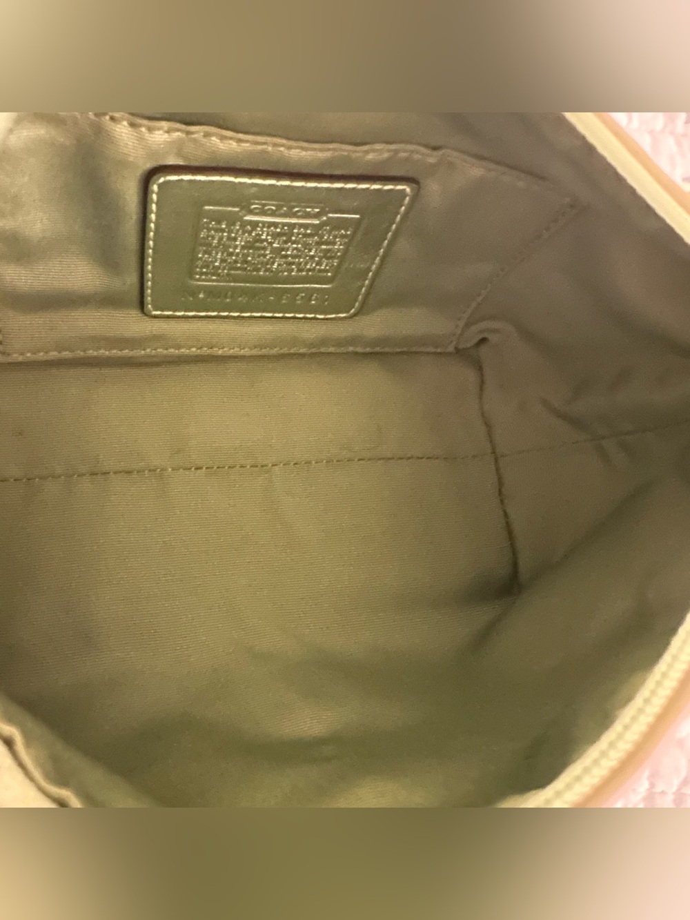 Rare Y2K Coach Optic Signature C Mini Bag / Pouch (6561) | Pistachio - Picture 14 of 16